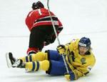 Svenskerne faldt sammen, og Canada tog guldet. - Foto: AP 