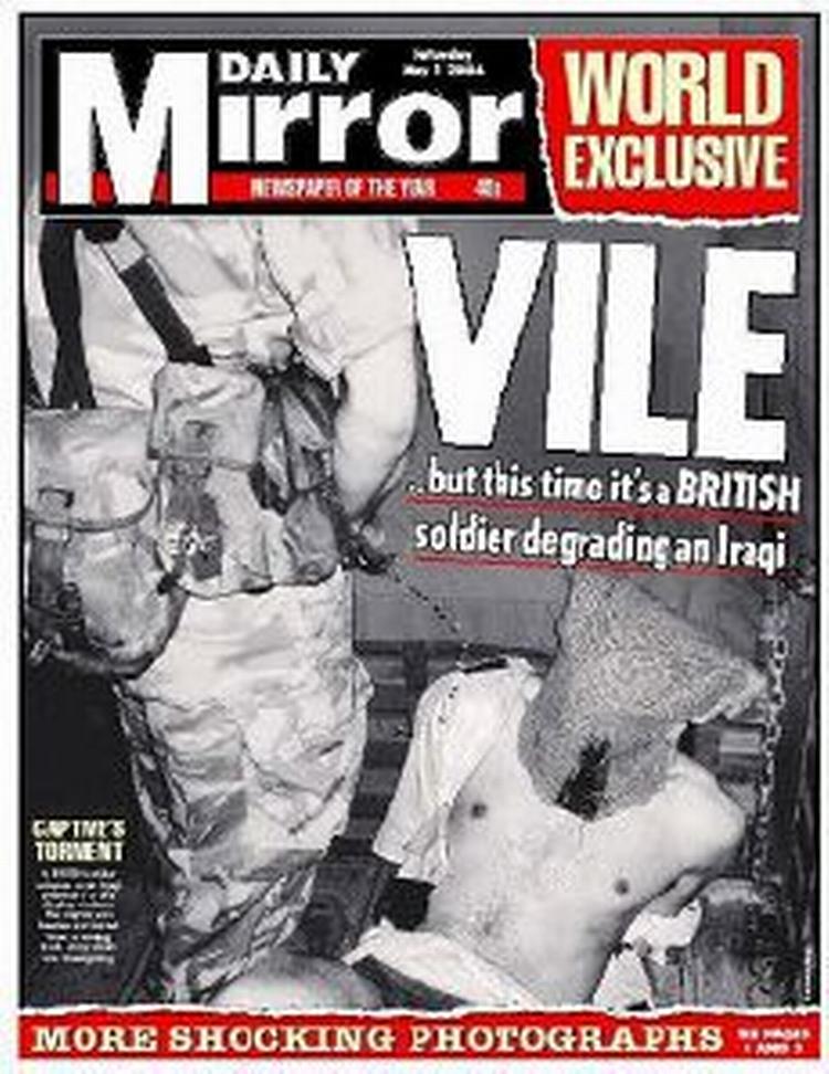 Forsiden, der satte skub i debatten om britiske soldaters påståede mishandlinger. - Foto: AP 