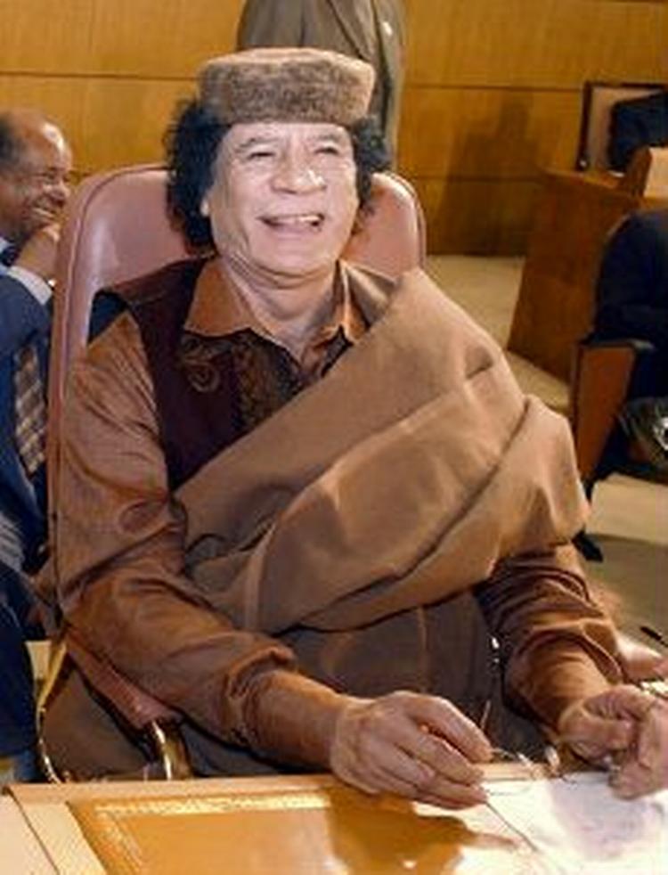 Libyens oberst Gaddafi udvandrede fra topmødet. - Foto: AP 