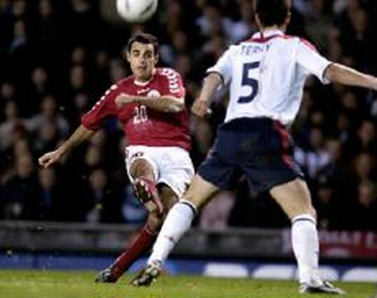 Kenneth Perez slog igennem på det danske landshold i efteråret, da Danmark slog England 3-2. - Foto: Pelle Rink 