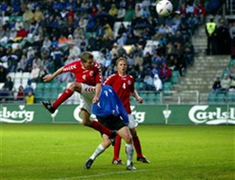 Jon Dahl Tomasson havde foruden sin scoring flere gode forsøg mod Estland, og han er på vej mod en flot plads i dansk fodboldhistorie.   Foto: Thomas Wilmann 