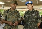 De første FN-soldater, der er ankommet til Haiti, er brasilianere. - Foto: AP 