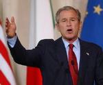 Den amerikanske præsident Bush slår fast, at han er lige så rystet som paven over at se billederne af amerikanske soldaters mishandling af irakiske krigsfanger. - Foto: AP 