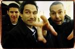 De tre jødiske middelklassefyre Mike D (Mike Diamond), MCA (Adam Yauch) og Ad-Rock (Adam Horovitz), der siden 1983 har været nøgleppersoner i 'Beastie Boys' - den mest betydningsfulde hvide hiphop-gruppe. - PR-foto: EMI 