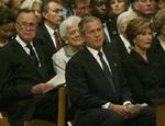 Præsident George W. Bush i Katedralen. - Foto: AP 