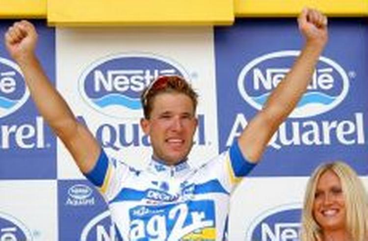 Franskmanden Jean-Patrick Nazon vandt tredje etape. - Foto: AP 
