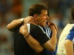 Otto Rehhagel træner Grækenland, der sensationelt blev Europamestre i fodbold. - Arkivfoto: AP 