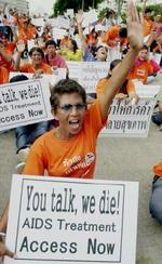 Demonstration på gaden i Bangkok. - Foto: AP 