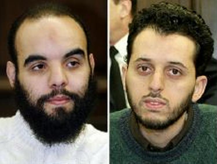 Mounir el-Motassadeq, til højre, og Abdelghani Mzoudi. - Foto: AP 