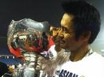 Yoshikatsu Kawaguchi har haft en god turnering i Kina. Nu er spørgsmålet om han kan fastholde det gode spil i FC Nordsjælland. - Foto: AP 