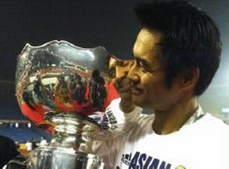 Yoshikatsu Kawaguchi har haft en god turnering i Kina. Nu er spørgsmålet om han kan fastholde det gode spil i FC Nordsjælland. - Foto: AP 