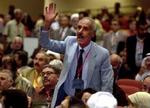En af de delegerede i konferencen i Bagdad. - Foto: AP 