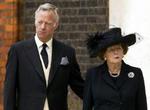 Mark Thatcher ses her i 2003 sammen med sin mor. - Arkivfoto: AP 
