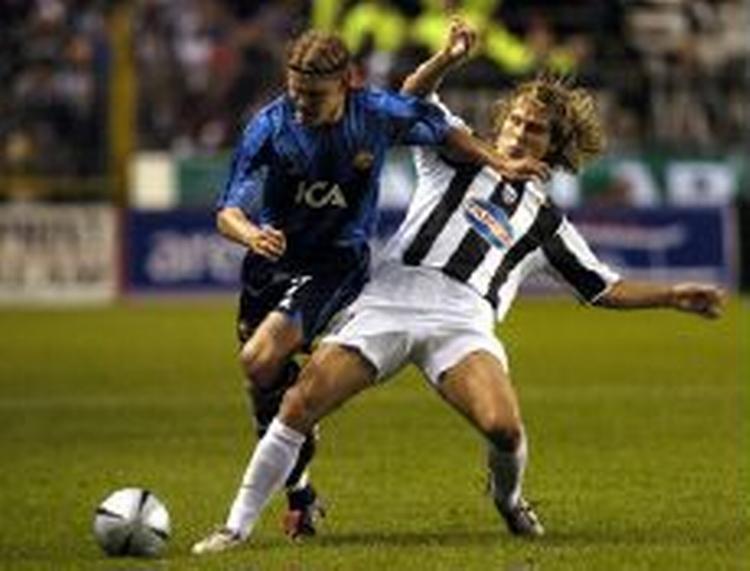 Djurgården overraskede i den første kamp, men i returopgøret viste Juventus sig for stærke. - Foto: AP 