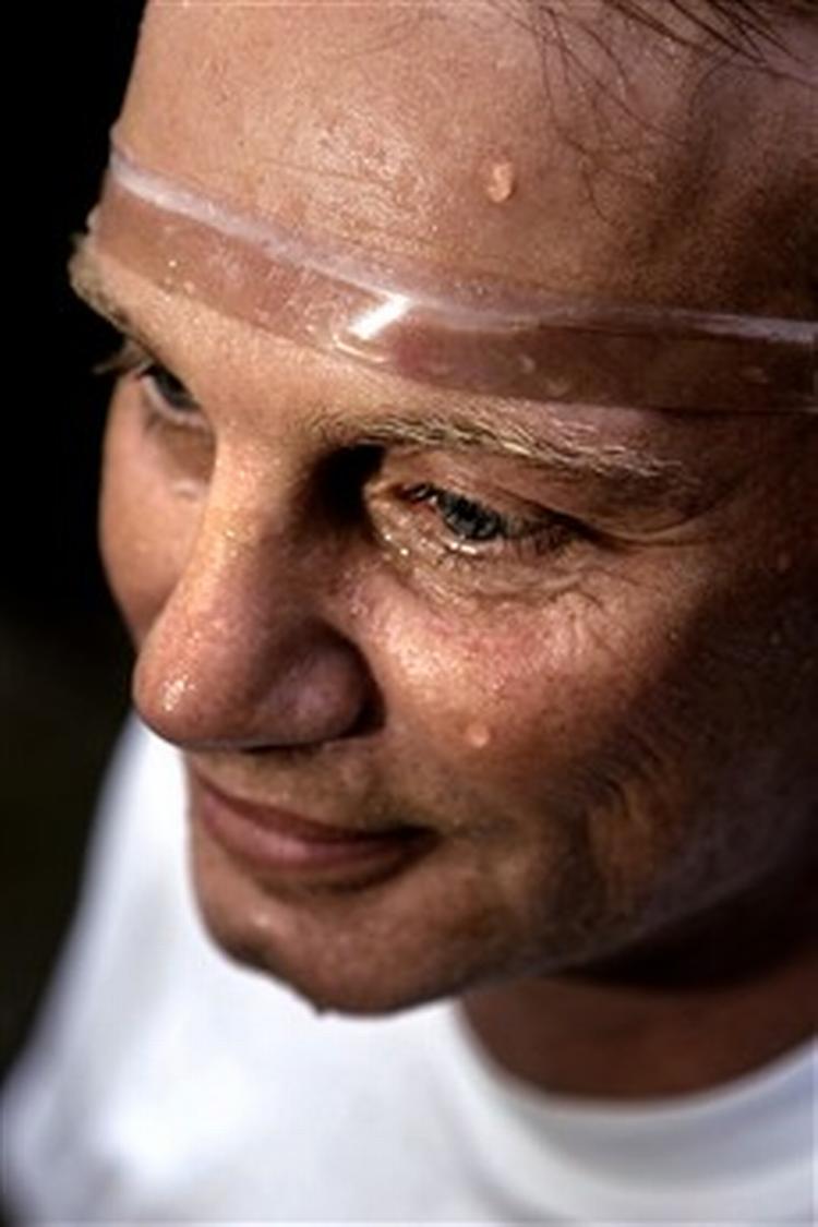 Var det noget med et internationalt patent på en svedtagrende? Opfinderen, Johnny Lauritzen fra Hvidovre, nøjes med sit danske patent og giver det internationale væk.   Foto: Thomas Borberg 