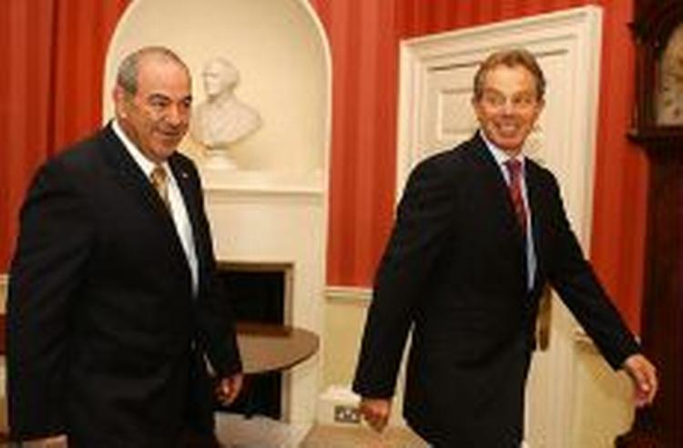Iyad Allawi har drøftet den spændte sikkerhedssituation i Irak med Tony Blair. - Foto: AP 
