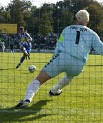 Jimmy Nielsen snuppede et straffe og tabte. - Foto: Lars Skaaning 