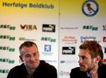 Herfølge har fået en træner, Michael Schjønberg (tv.), der sætter en ære i solid tysk disciplin. Schjønberg leder til daglig træningen sammen med kollegaen Allan Nielsen (th.). - Foto: Lars Poulsen 