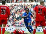 Didier Drogba sekunder efter scoringen. - Foto: AP 