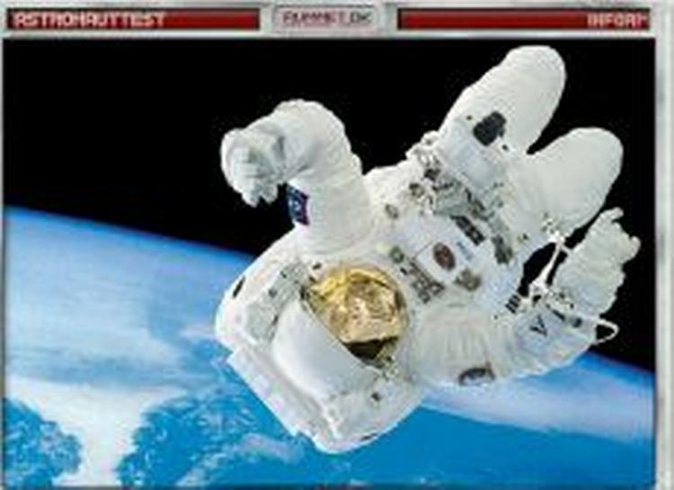 Vil du ud at svæve? Test selv om du egner dig som astronaut hos rummet.dk. - Foto fra hjemmesiden 