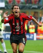 Filippo Inzaghi jubler efter sin vigtige scoring til 2-1 i kampens 89. minut. - Foto: AP 