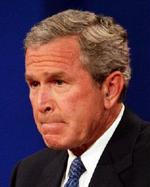 George Bush' grimasser under tv-debatten kan måske få indflydelse på valget. - Foto: AP 
