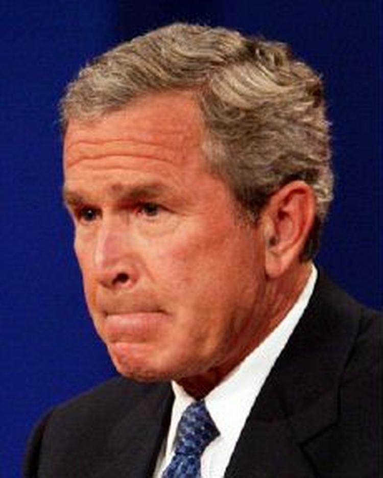 George Bush' grimasser under tv-debatten kan måske få indflydelse på valget. - Foto: AP 