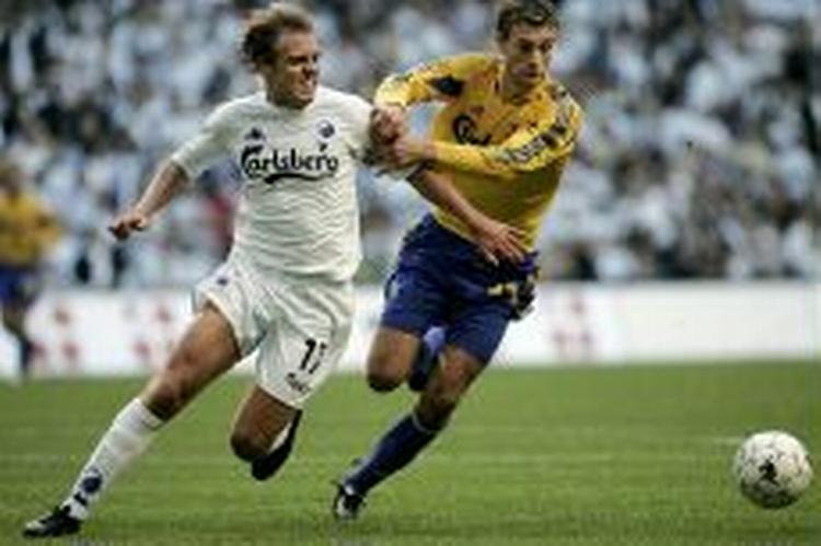 Morten Skoubo lyndede to gange i Parken mod FCK. I lørdags scorede han igen, denne mod Randers. - Foto: Thomas Borberg 