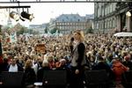 Tørnæs' tale blev indledt under civiliserede former. - Foto: Peter Hove Olesen. 