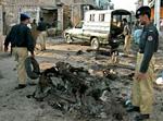 To bomber gik af i byen Mulitan tidligt i morges. - Foto: AP 