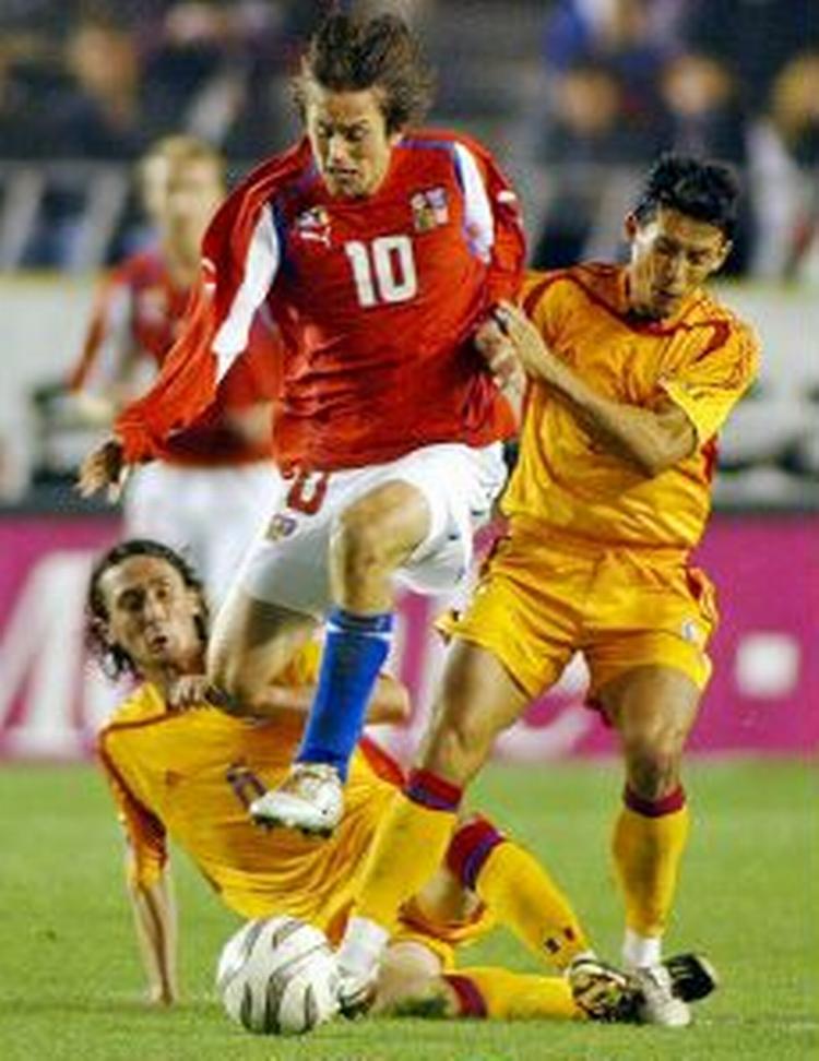 Tomas Rosicky i et gennembrud for Tjekkiet. - Foto: AP 