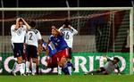 Portugal var foran 2-0, men til sidst var det altså Andreas Gerster (på billedet) og resten af de blåklædte spillere fra lilleputnationen, som kunne juble.   Foto: Eddy Risch 