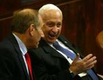 En fortrøstningsfuld Sharon før afstemningen i Knesset. - Foto: AP 