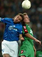 Peter Madsen (t.v.) scorede Bochums sidste mål mod Mönchengladbach. - Foto: AP 