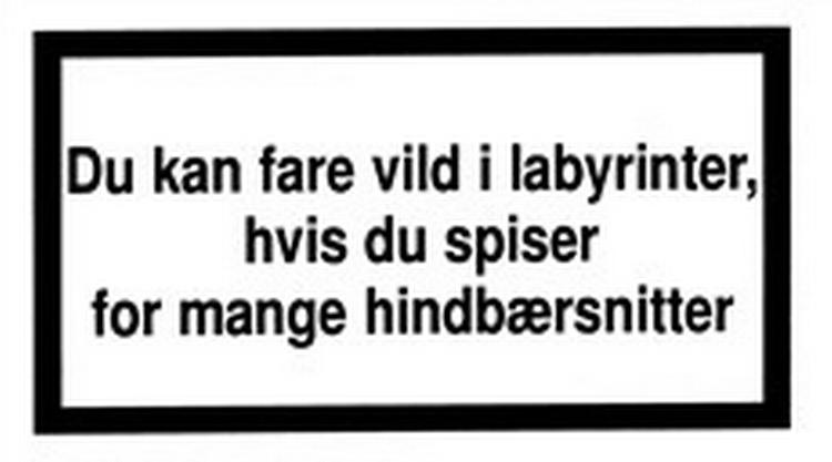 Hvis slik og kage gør dig dummere, skal fremtidens bagposer så være udstyret med advarsler som denne? 