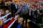 George Bush på besøg i Ohio mandag morgen amerikansk tid. - Foto: AP 