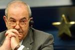 Den midlertidige irakiske premierminister Allawi tog en samtale med statsminister Fogh (V) og udenrigsminister Møller (K) efter det formelle møde i Bruxelles. - Foto: AP 