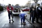 Dag tre efter katastrofen i Kolding. Alt i bydelen handlen om branden. - Foto: Lars Skaaning 