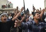 Også her i flygtningelejren Khan Younis har der hele morgenen været sørgedemonstrationer til ære for den afdøde palæstinenserleder. - Foto: AP 