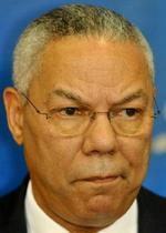 Colin Powell mødtes med Yassir Arafat i 2002. - Foto: AP 