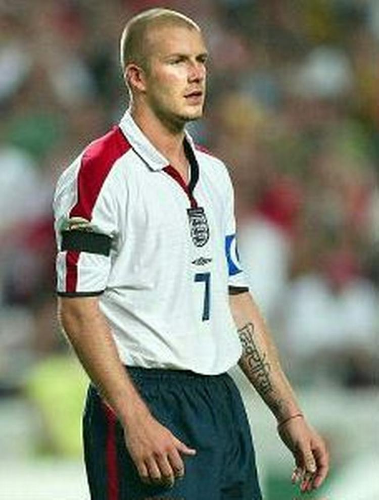 Beckham i landsholdstrøjen. Efter VM er det måske forbi. - Foto: AP 
