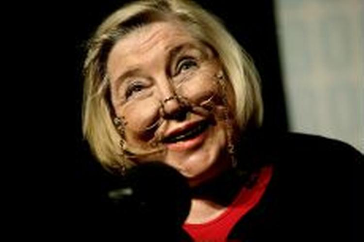 Forfatteren Fay Weldon åbnede bogmessen.   Foto: Jacob Ehrbahn 