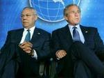 Colin Powell har været kendt som en af de 'blødere' ministre i Bush's regering og har flere gange været på kollisionskurs med Bush's Irak-politik. - Arkivfoto: AP 