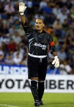 Jose Luis Chilavert fotograferet i en tidligere kamp for sit hold Velez Sarsfield. - Foto: AP 
