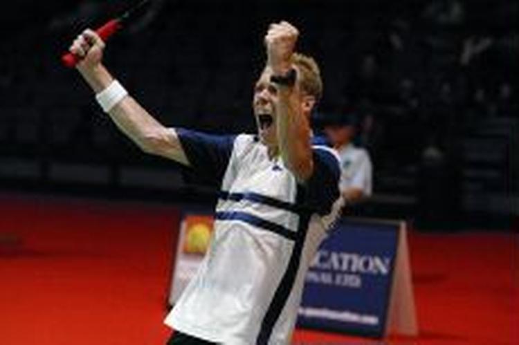 Kenneth Jonassen på et foto fra sidste års All England, hvor han også slog Ng Wei fra Hongkong i to sæt. - Arkivfoto: Morten Langkilde 
