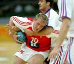 Joachim Boldsen illustrerer, hvad semifinalen handlede om: Fight og vilje. - Foto: Lars Poulsen 