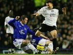 Fulhams Malbranque takles af Evertons David Weir (blå). - Foto: AP 