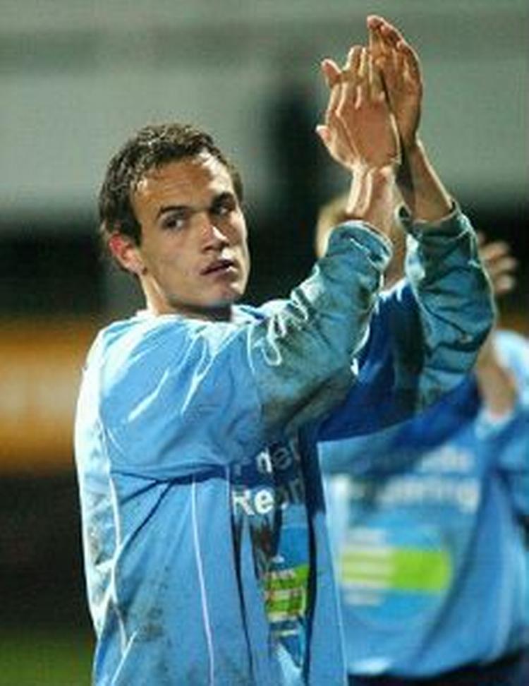 Mikkel Rask scorede det første mål for Randers. - Foto: Erik Kragh 
