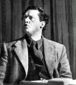 FORBILLEDE. Den walisiske digter og forfatter Dylan Thomas var et forbillede for mange af de unge kunstnere i Greenwich Village i 1950 erne og 1960 erne. Blandt andet for en vis folkesanger, som tog navneforandring til Bob Dylan.   Polfoto 