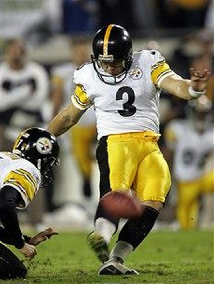 Den danske kicker Heinz Quast håber at kunne ende som Pittsburg Steelers kicker Jeff Reed - i den amerikanske NFL. - Foto: APA! 